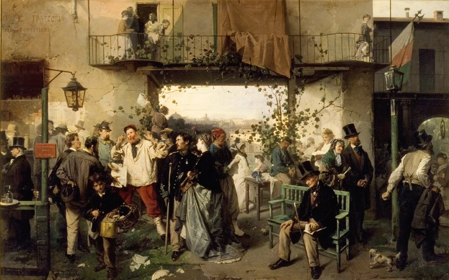 L'arrivo del bollettino della pace di Villafranca - Palazzo delle Belle Arti, Roma